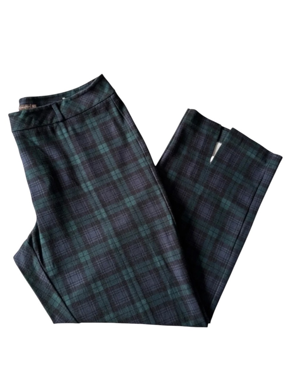 J. McLaughlin Deanne Tarrytown Plaid Straight Leg Pant Size 8 Black Watch Tartan